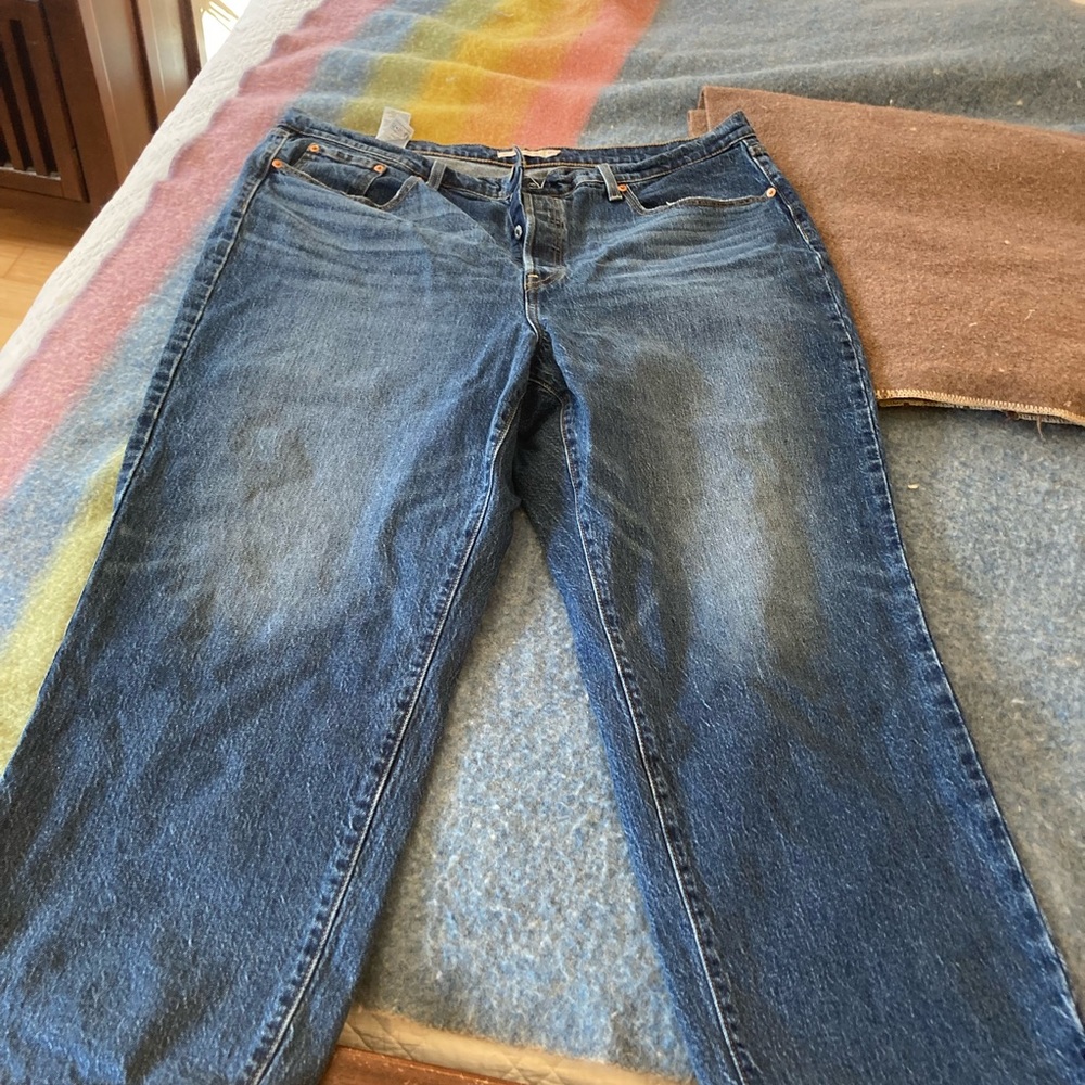 LEVI'S Ribcage Straight Ankle Jeans 18W